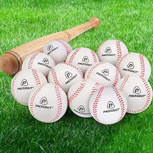 Packgout Soft Baseball for Reduced Impact, Training for Kids and Teens (6/8/12 Units), White 4