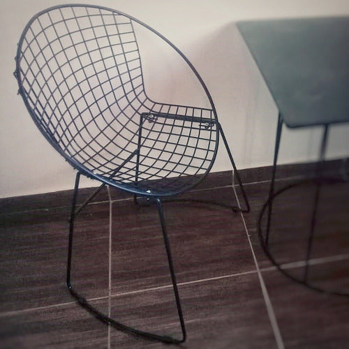 Set of 1 Black or White Bertoia Chairs with 120kg Capacity - Eco-Leather Cushion - Shipping Available 1