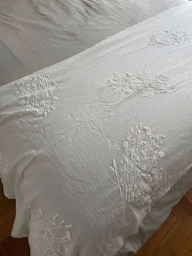 Queen Size Cotton Gauze Throw Bedspread with Málaga Print 5