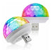 5 RGB LED Audio Rhythmic Disco Ball DJ USB and Phone 6