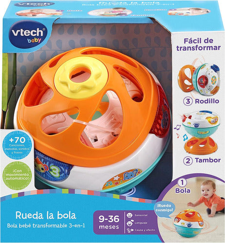 Vtech Pelota Tambor Interactivo Didáctico Infantil 3 En 1 1