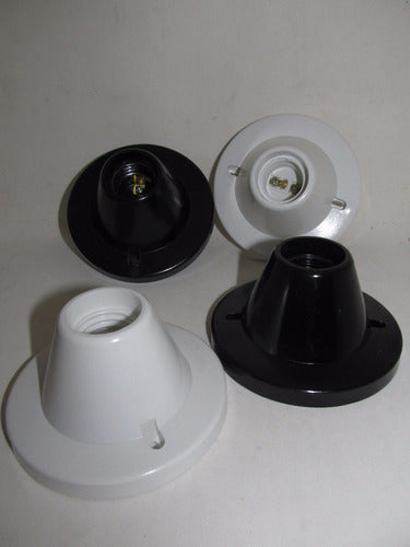 Straight E27 Lamp Holder with Wide Base - National 0