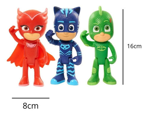 Muñecos Heroes En Pijama Gecko Catboy Owlet Set X3 Figuras 2