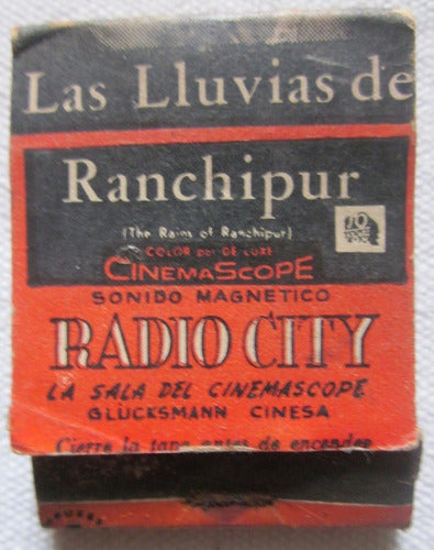 Antigua Caja De Fosforos Radio City Uruguay Cine 0