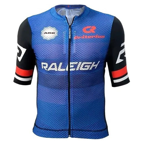 Raleigh Blue Short Sleeve Cycling Jersey MTB 0