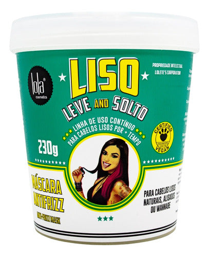 Lola Liso Leve e Solto Shampoo + Máscara Antifrizz Alisado 3