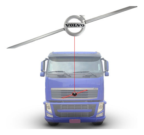 Emblema Transversal Grade Frontal Volvo Fh 2010 Até 2015 2