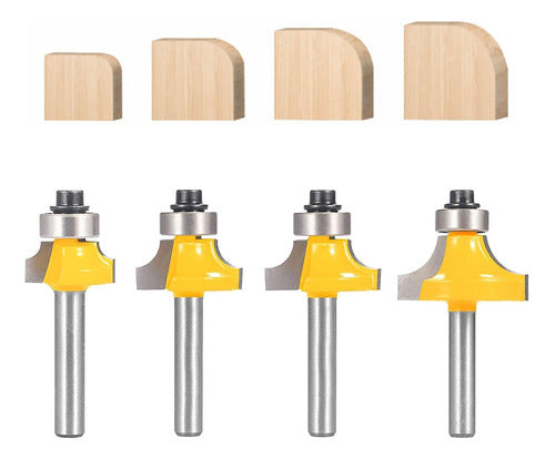 Totowood Router Bit Set, 6 Mm Shank, Radius From 3 To 8 Mm 0