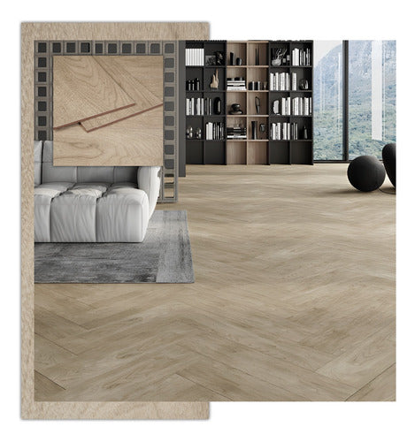 Piso Porcelanico Rectificado Simil Madera X Caja 21x83cm 1