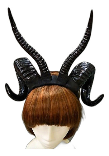 Qhome Gothic Antelope Sheep Horn Hoop Headband 0