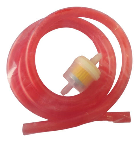 Vaimaca Motos Fluorescent Red Gas Hose 1m + Filter 0