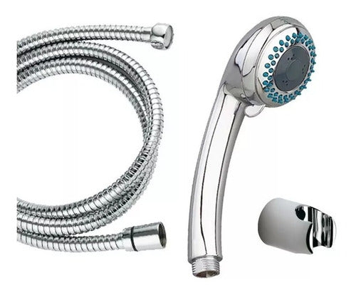 Aquaflex 4-Function Showerhead Set with 1.8m Flexible Hose and Support 0