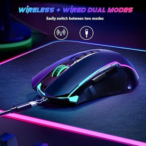 Redragon Wireless Gaming Mouse, RGB Lighting, 8000 DPI 4