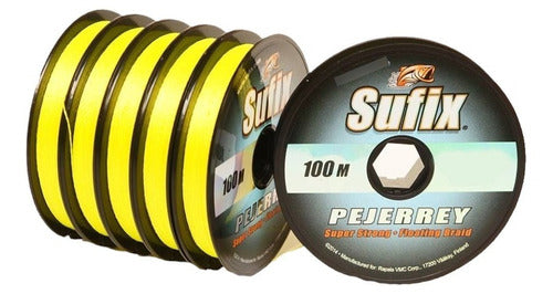 Sufix Multifilamento Fishing Line Pejerrey 0.22mm 25lb 100m Yellow 0