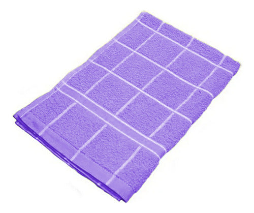 Super Absorbent Kitchen Towel 100% Cotton Lilac Color 38x54cm 0