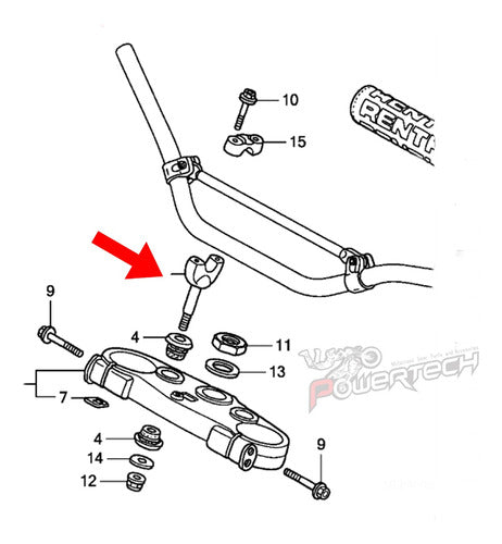 Clamp Manubrio Inferior Bulon Honda Cr 125 Crf 250 450 Cut 1