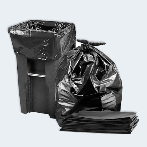 500 Black Heavy-Duty Residue Trash Bags 50x70 9