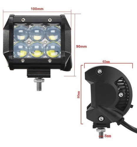 LED Cree 18W 3000LM Auxiliary Light for Trucks and Motorcycles 1
