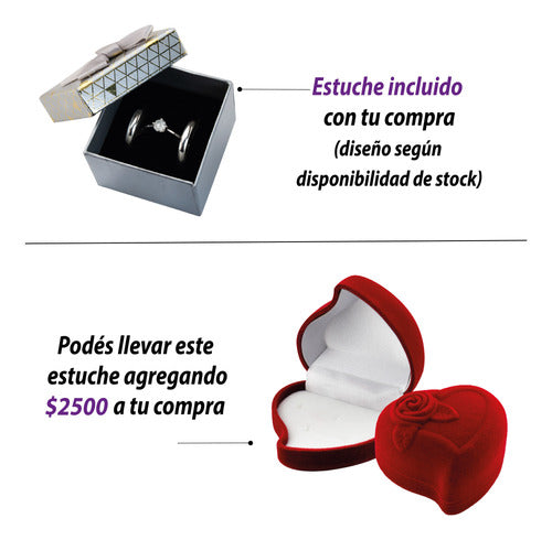 Joyería Belmar Combo Wedding Bands with Solitaire Ring Silver 1