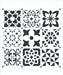 Stencil Pattern Mix Tiles Wall Floor AZJ630 Noreste Ideas 0