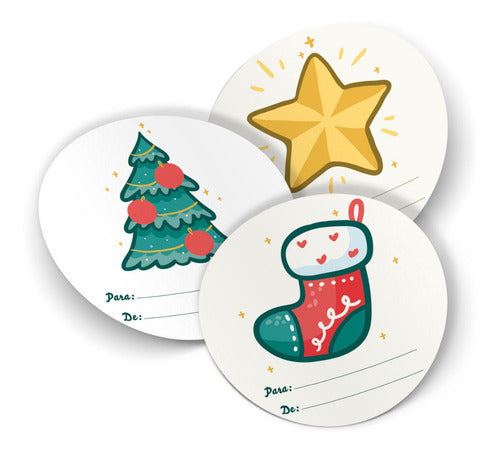 Generic Christmas Stickers - Sheet X35 Units Ø56mm 0