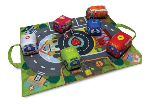 Educational Anti-Impact Car Track Playmat - Zippy Toys 0