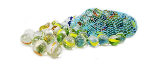 Pack of 100 Glass Marbles Balls Canicas Kaosimport 2