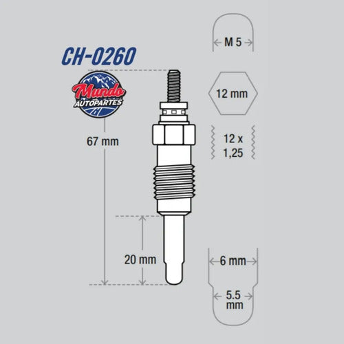 4 Bujías Precalentamiento Champion Vw Gol 1.6 1.9 Diesel 1