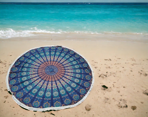 Mundo Hindú Round Mandala Yoga Blanket 1