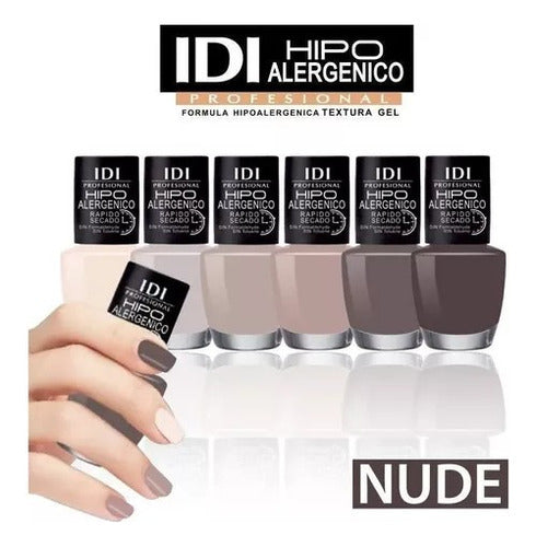 Idi Combo De 6 Esmalte Uñas Nude Hipoalergenico Perfumeria! 3