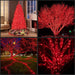 Luces Led Rojas De Navidad Con Cable Rojo, 66 Pies Y 200 Uni 6