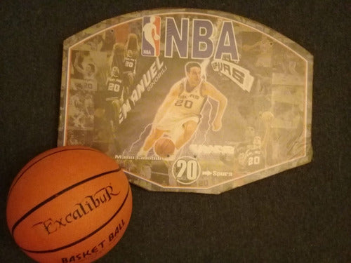 Tablero De Basket Plegable De Pared  Y Pelota Profesional. 5