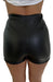 Elegant High-Waisted Black Women's Coated Shorts by Novus 3