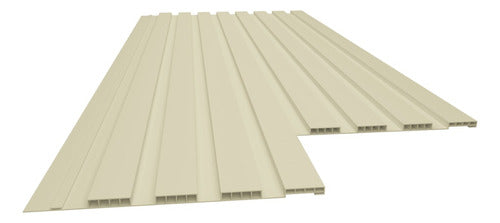 Wall Panel 3d En Pvc Decoración Interior Color Beige 1