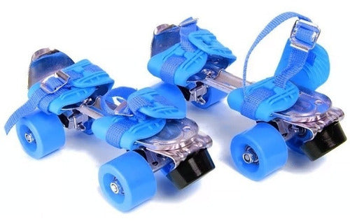 Pro Class Extensible 4-Wheel Roller Skates Size 28 to 41 Blue 3