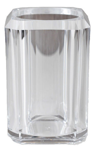 Binah Deco Vaso Portacepillo Clear 10cm 0