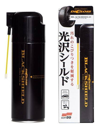 Digloss Black Revitaliza Protege Plástico Goma Soft99 Japón 0