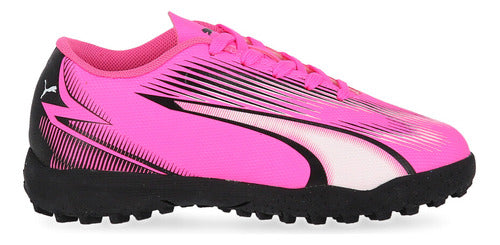 Puma Ultra Play TT JR ADP Soccer Cleats in Pink and White 0