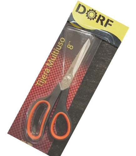 Dorf 8" Multi-Purpose Scissors with Ergonomic Handle - Stainless Steel Blades 0