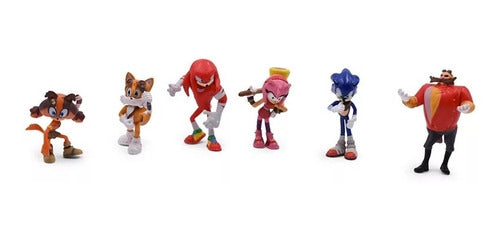 Sonic Mini Figura Acción Charmy, Knuckles , Dr.robotnik 1