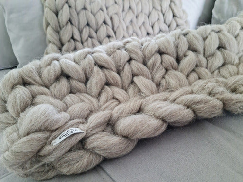 Nordic Style XXL Blanket, Pure Wool Handwoven 1.10 x 1m 1