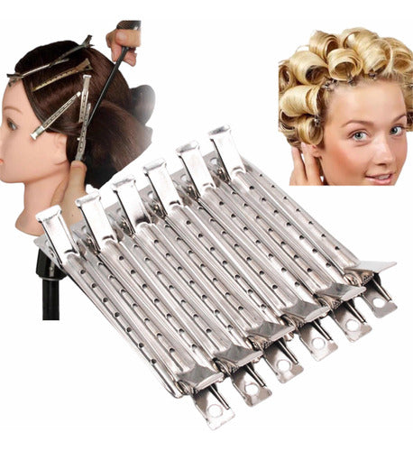 Professional Hairdressing Crocodile Hair Clips Set of 12 - Haircut, Styling, and Coloring 2
