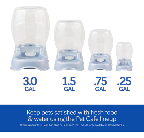 Petmate Pet Cafe Gravity Waterer Cat And Dog Water, Pearl Ash Blue, 1.5 Gal 7