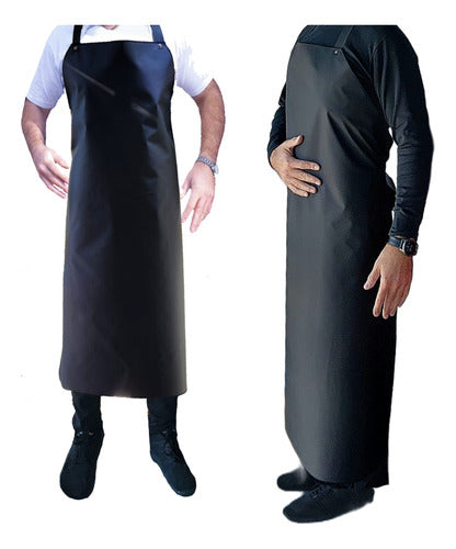 Linco Pack 2 Black PVC Aprons L & XL 100% Waterproof 0