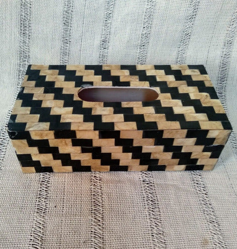 Generic Wooden and Mother of Pearl Tissue Box 1