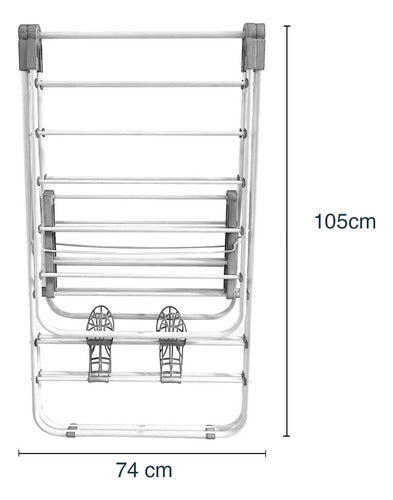 Conter Tender Ropa Reforzado Plegab En Hierro Con Rack Para Zapatos 1