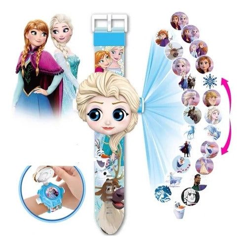 Reloj Digital Proyector Imagen Pared Elsa Frozen 0