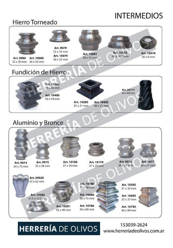 Herrería de Olivos Intermediate Iron Grate Fixture (10 Units) C.10586 2