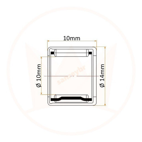 Rolamento Bk101410 ( Bk1010 ) Ø10xø14x10 Com Fundo 1