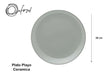 Set of 6 Oxford Unni Grey Ceramic Dinner Plates 26 cm 20